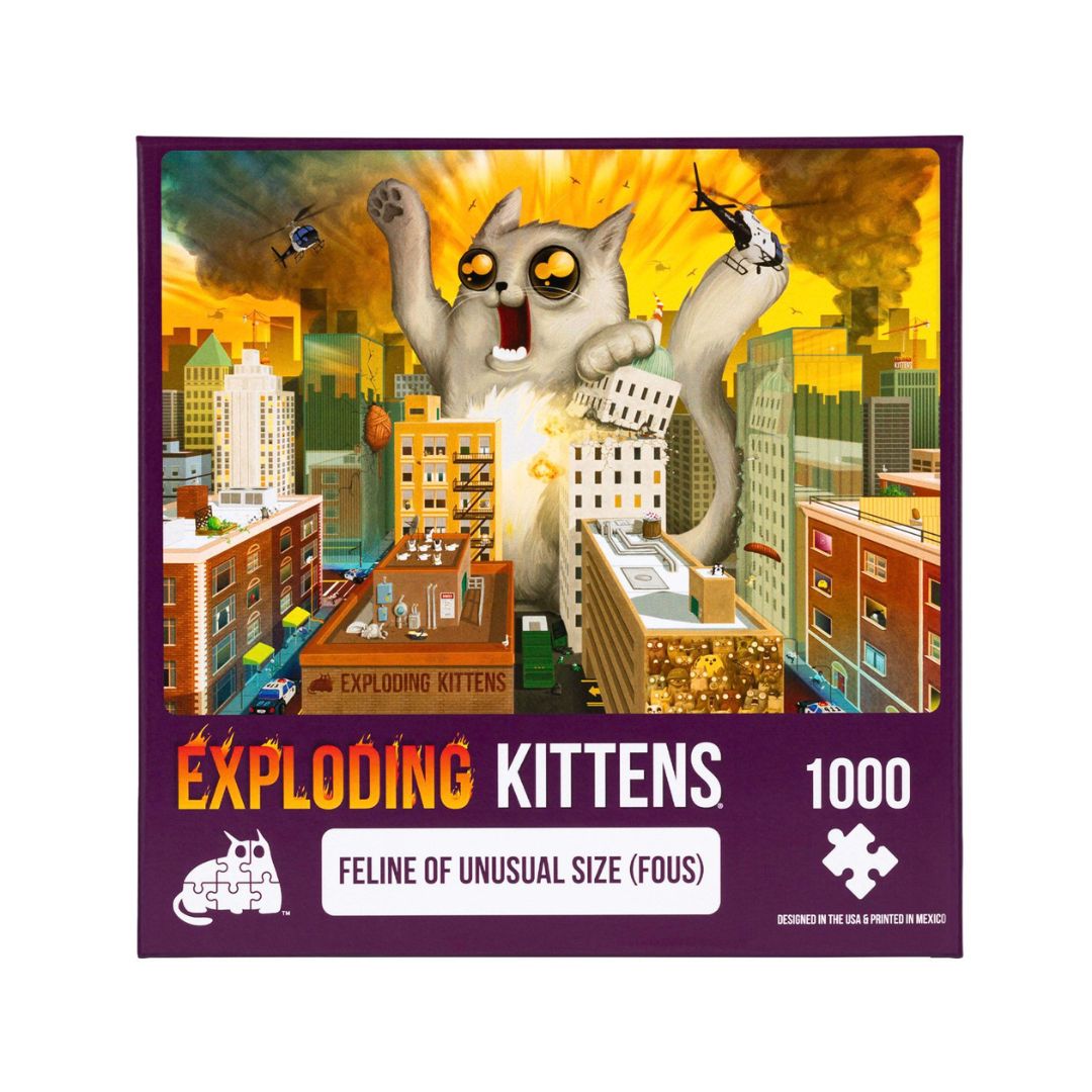Puzle Exploding Kittens 1000 piezas: Feline of Unusual Size